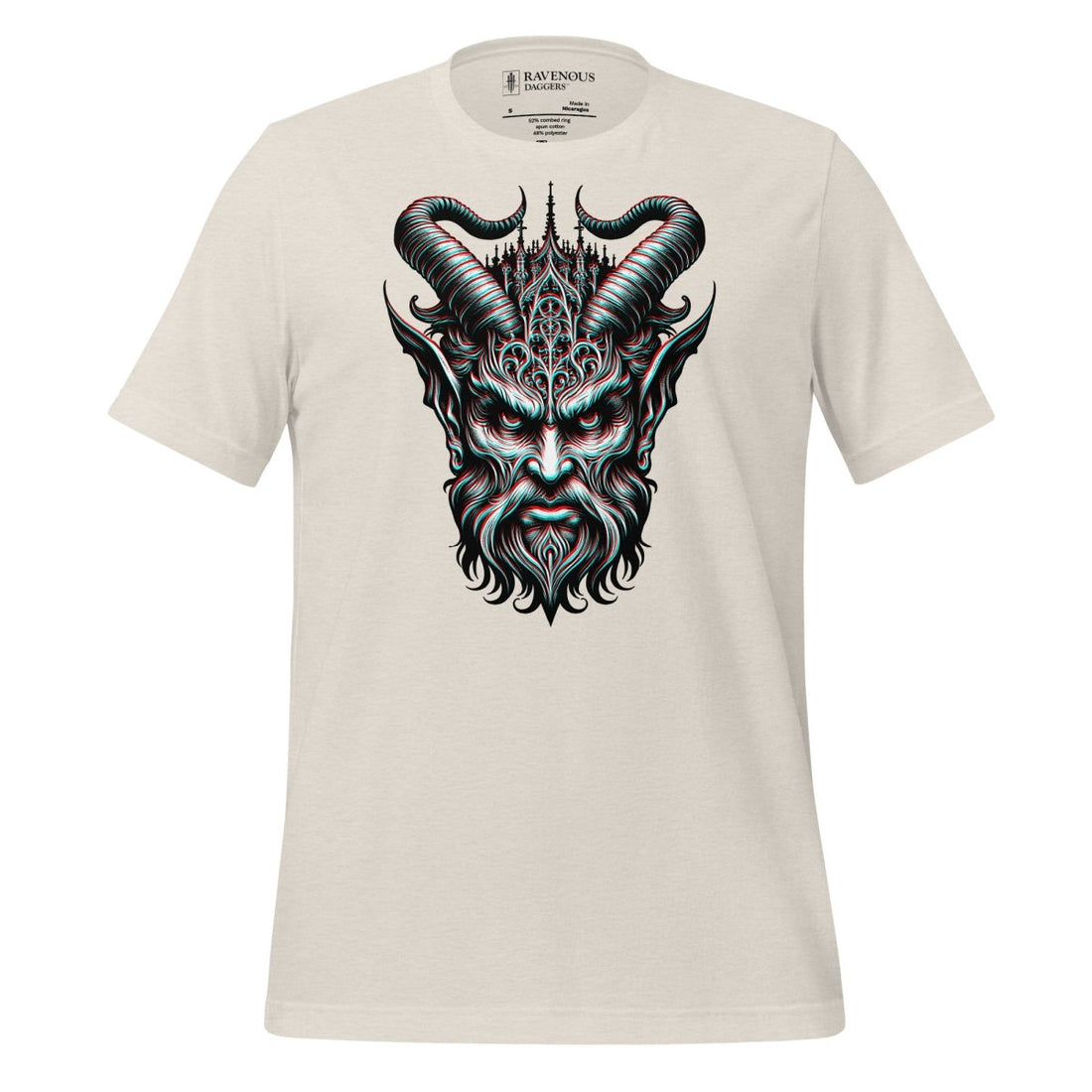 Demon Head - 3D Off-Register - Premium T-Shirt