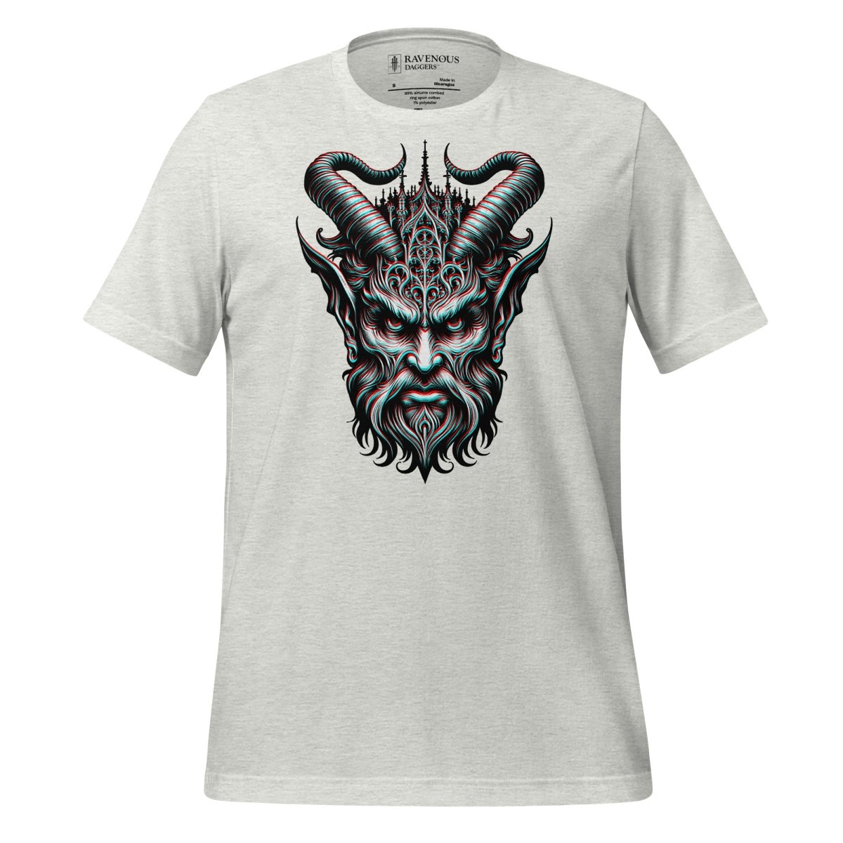 Demon Head - 3D Off-Register - Premium T-Shirt